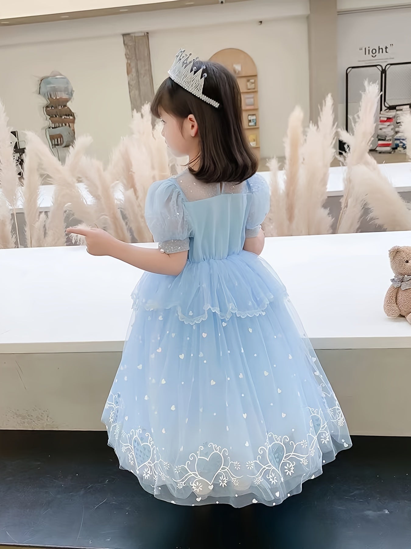 Children Eden Girls Sweet Puff Short Sleeve Tutu Dress Princess Dress Party Gift Halloween