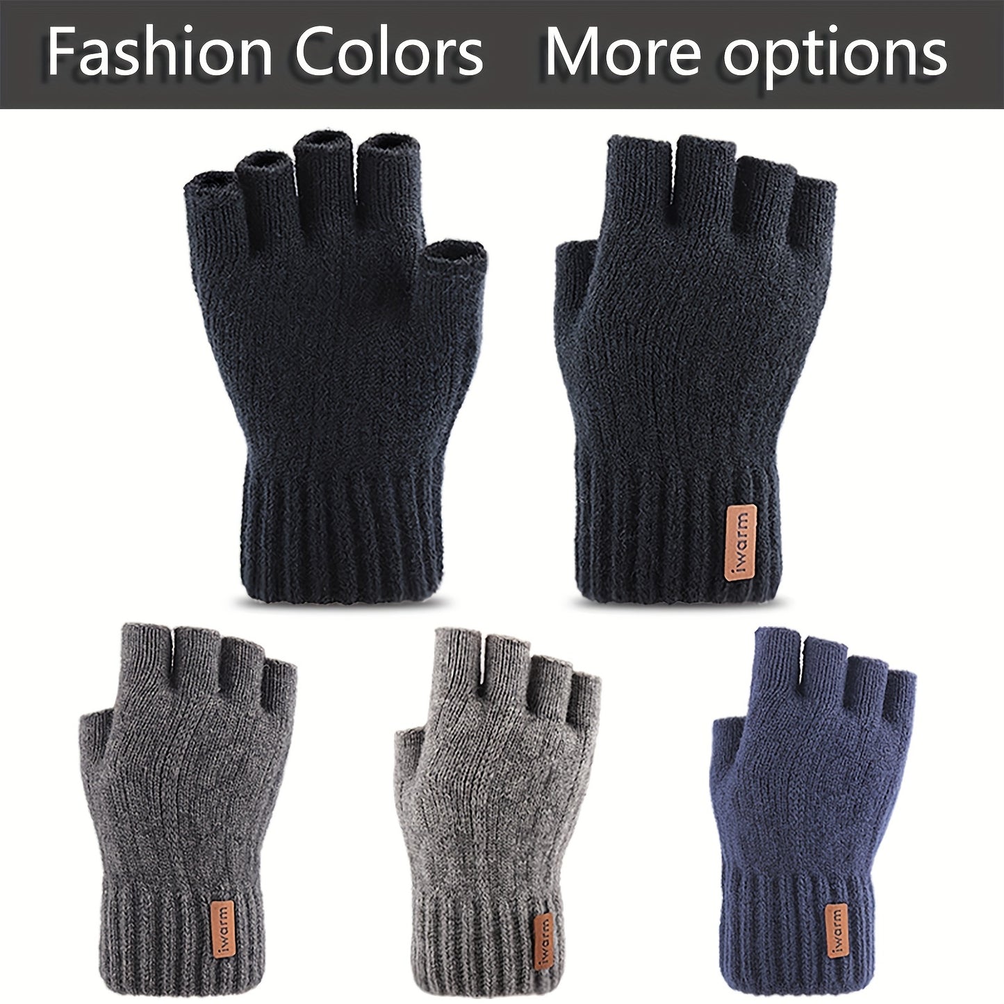 Luxurious Alpaca Wool Half-Finger Gloves - Ultra-Warm & Soft for Cool Weather - Fashionable Design - Premium Blend, Versatile Winter Accessory