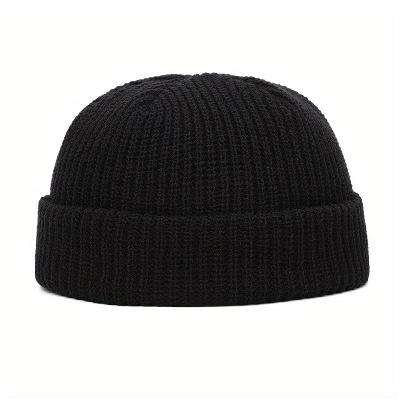 1pc Stylish Men's Knitted Hip-Hop Hat - Fashionable Street Wear Accessories for Gift Giving - Highly Elastic, Soft, and Warm