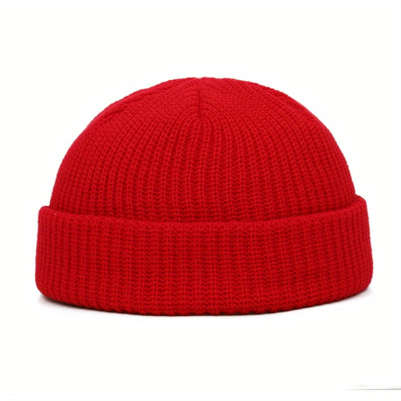 1pc Stylish Men's Knitted Hip-Hop Hat - Fashionable Street Wear Accessories for Gift Giving - Highly Elastic, Soft, and Warm