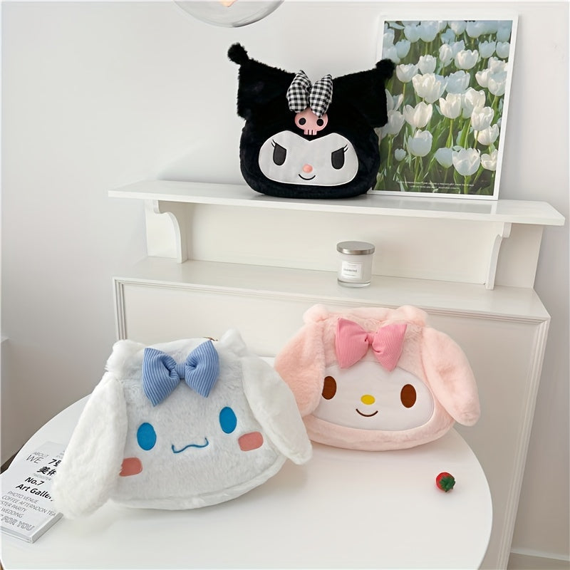 Cinnamoroll Kuromi Plush Bag, Large Capacity Cartoon Anime Shoulder Bag, Mymelody Faux Fur Handbag