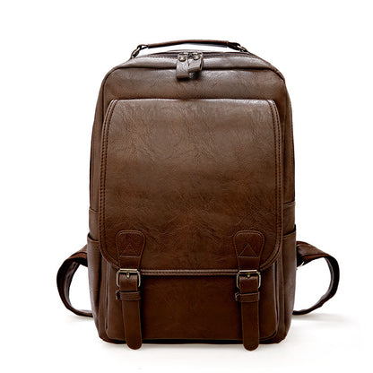 Backpack Factory Wholesale Outdoor Sports Trip Computer Bag Student Schoolbag Men's Leather Bag Backpack Briefcase