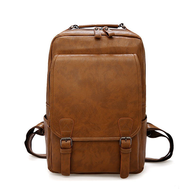 Backpack Factory Wholesale Outdoor Sports Trip Computer Bag Student Schoolbag Men's Leather Bag Backpack Briefcase