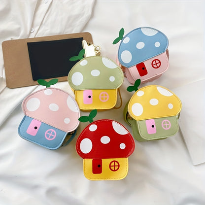 Cute Mushroom Crossbody Bag: Fashionable Accessories for Girls - Perfect Birthday Gift for Kids!