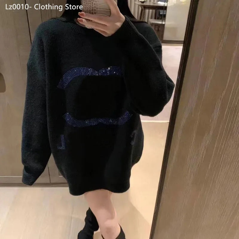 Advanced version Women's Sweaters France trendy Clothing C letter Graphic 31 Embroidery Fashion Round neck Coach channel hoodie Luxury brands Sweater tops tees