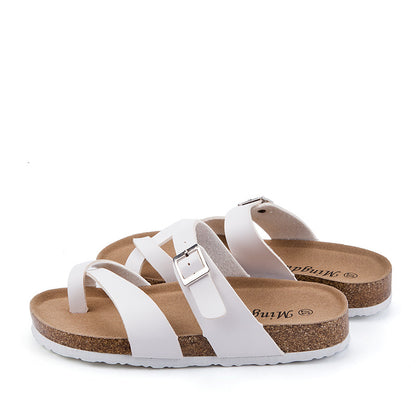 119 Cross-Border  Summer New Beach Slippers One Piece Dropshipping Couple Sandals Women's Foreign Trade plus Size Wholesale