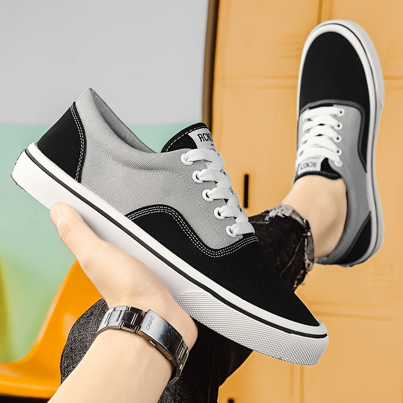 Men's Trendy Canvas Sneakers - Breathable, Lightweight & Non-Slip Casual Shoes for All Seasons