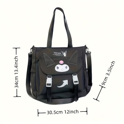 Kuromis Large Capacity Charm - Fashionable & Portable Crossbody Tote Bag with Adorable Cartoon Design, Perfect Cute Shoulder Bag for Everyday Style