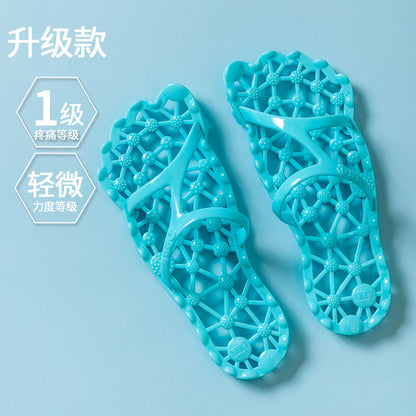 Red Slippers Women's Summer Couple Massage Women's Outer  New Summer PVC Finger Pressure Slippers Health Shoes