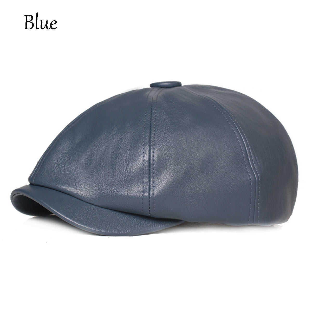 Octagonal Unisex Beret - 100.00% PU Leather, Forward Newsboy Style, Fashionable Hat for Men and Women