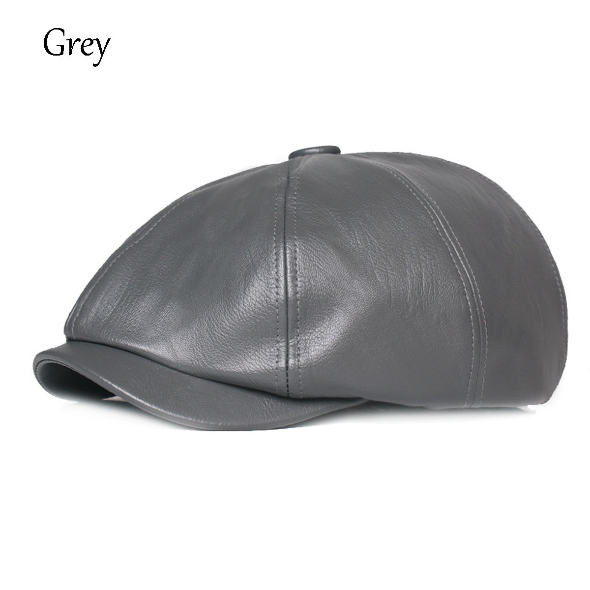 Octagonal Unisex Beret - 100.00% PU Leather, Forward Newsboy Style, Fashionable Hat for Men and Women