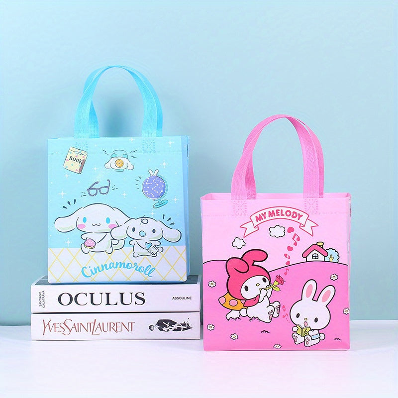 4pcs Durable Kuromi Tote Bags - Adorable Cartoon Prints for Gifts & Shopping - Stylish, Portable, and Fun