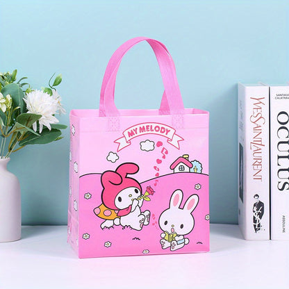 4pcs Durable Kuromi Tote Bags - Adorable Cartoon Prints for Gifts & Shopping - Stylish, Portable, and Fun