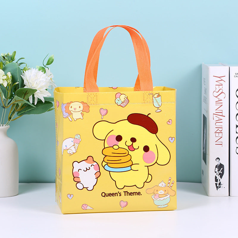 4pcs Durable Kuromi Tote Bags - Adorable Cartoon Prints for Gifts & Shopping - Stylish, Portable, and Fun