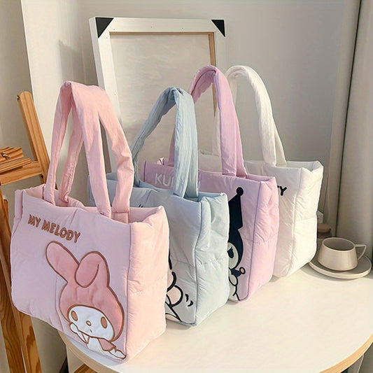 1 Pc Sanrio Kawaii Hello Kitty, Kuromi Etc Pattern Shoulder Bag, Sweet Style Cute Handbag For Women