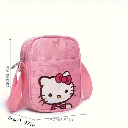 1pc Officially Licensed Hello Kitty Mini Adorable Cross-body Bag - Fashionable Cartoon Kawaii Anime Square Design, Lightweight & Perfect for Everyday Use