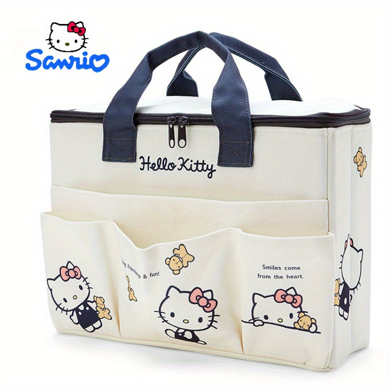 Hello Kitty Large Tote Bag - Adorable Cartoon Design, Spacious & Stylish Carryall for Daily Use, With Handy Pockets for Organization