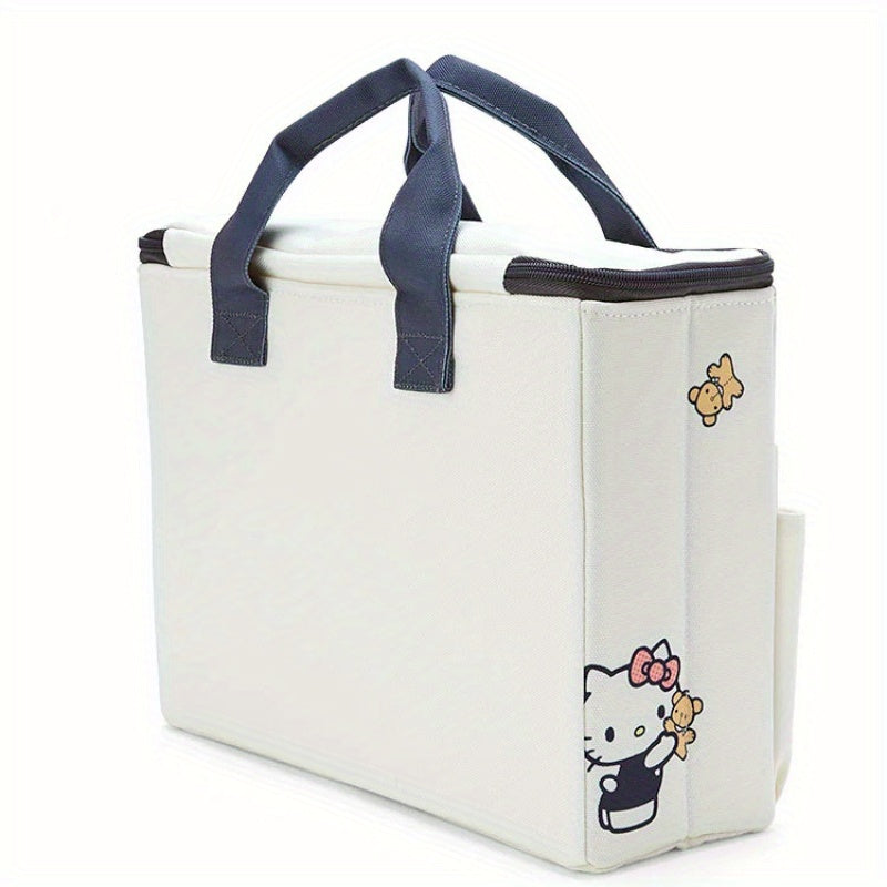 Hello Kitty Large Tote Bag - Adorable Cartoon Design, Spacious & Stylish Carryall for Daily Use, With Handy Pockets for Organization