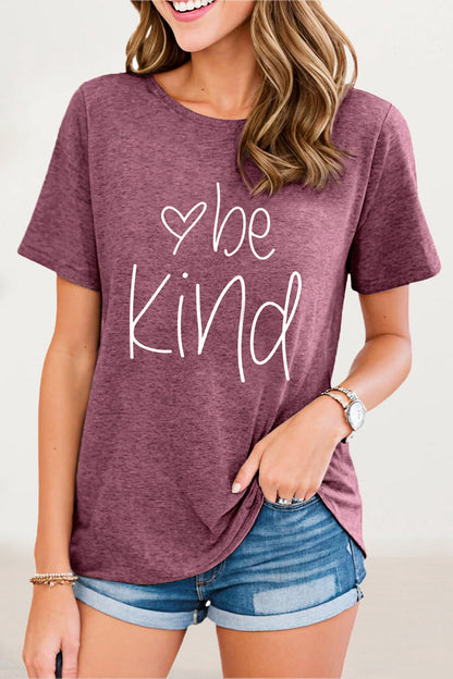 Casual Letter Print O Neck T-Shirts