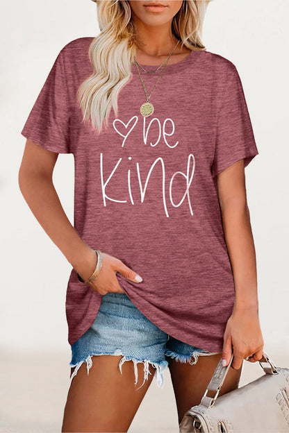 Casual Letter Print O Neck T-Shirts