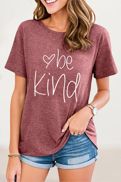 Casual Letter Print O Neck T-Shirts