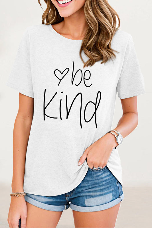 Casual Letter Print O Neck T-Shirts