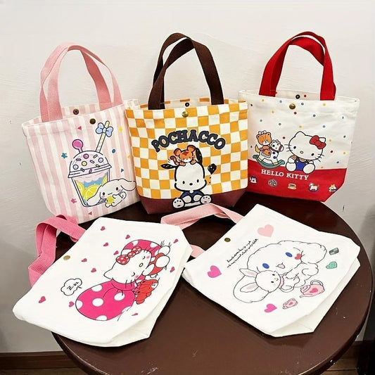 Hello Kitty Sanrio Tote Bag - Cute & Portable Storage Solution For School, Office, And Travel