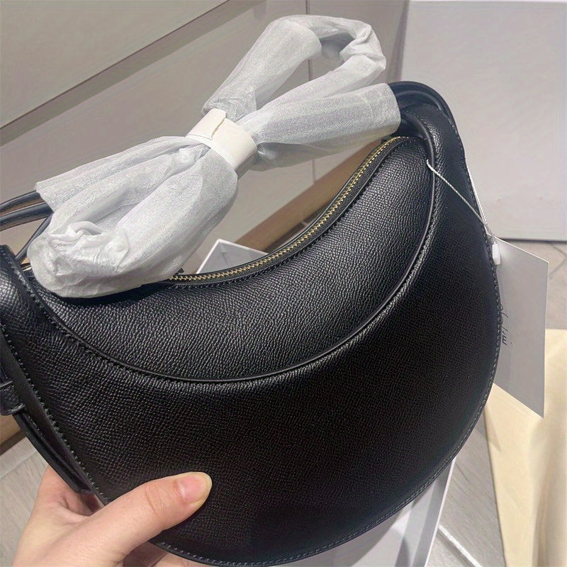 Genuine Leather French Niche Underarm Adjustable Crossbody Women's Bags Classic Vintage Saddle Bags Single Shoulder Handbags