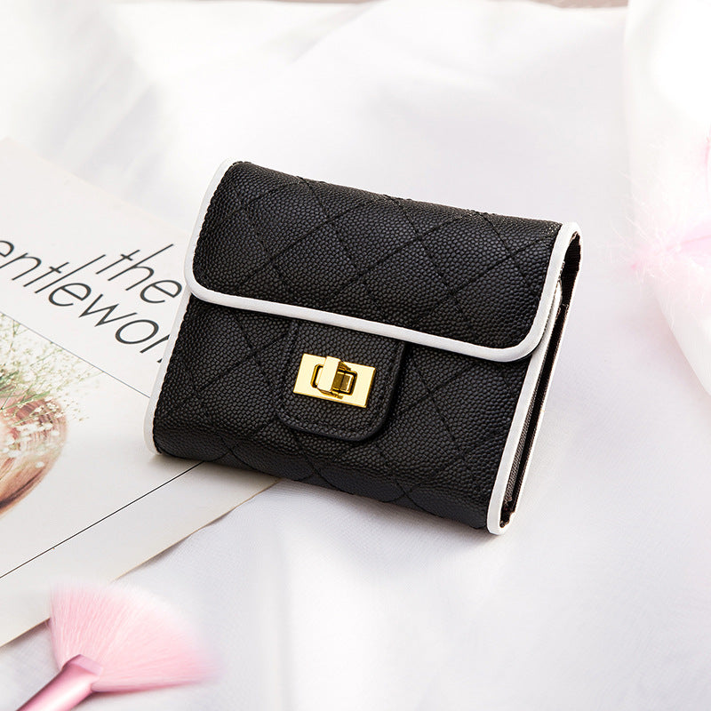 New 2024 Summer Women's Caviar Wallet Genuine Leather Card Holder Fashion Coin Purse Card Holder Simple Multi-Slot Card Holder