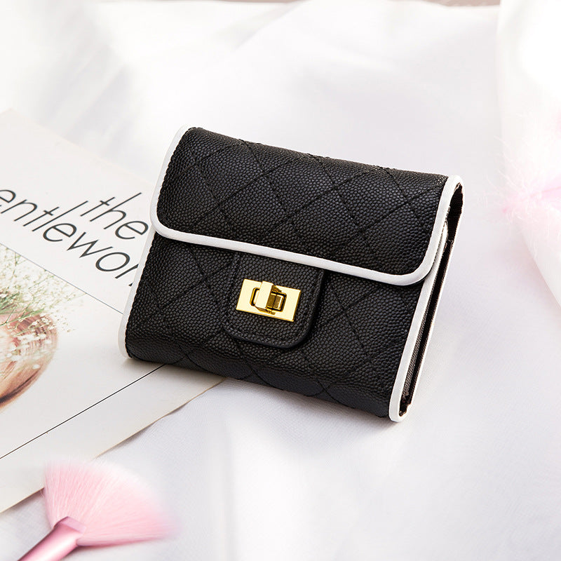 New 2024 Summer Women's Caviar Wallet Genuine Leather Card Holder Fashion Coin Purse Card Holder Simple Multi-Slot Card Holder