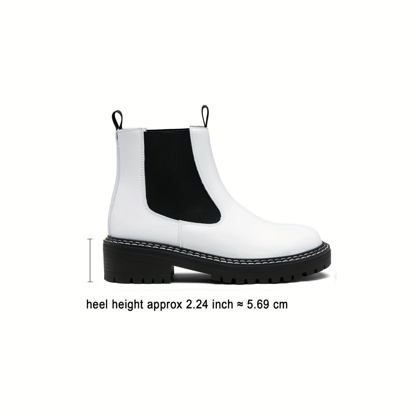 Classic Womens Chelsea Ankle Boots - Slip-On Round Toe Comfort - Durable Outdoor Style for Everyday Chic