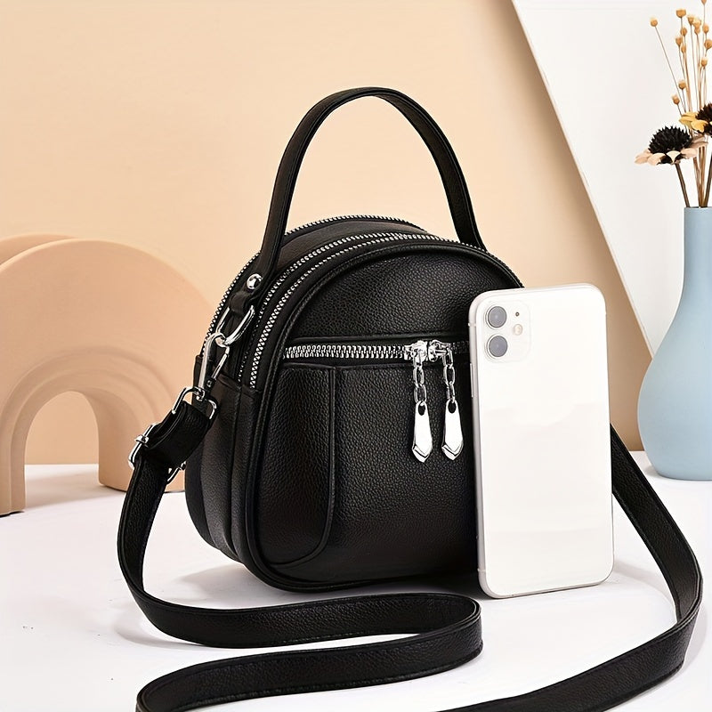 Fashion Mini Crossbody Bag - Stylish & Versatile Multi-Layer Shoulder Bag for Women - Compact, Organized & Chic Everyday Purse