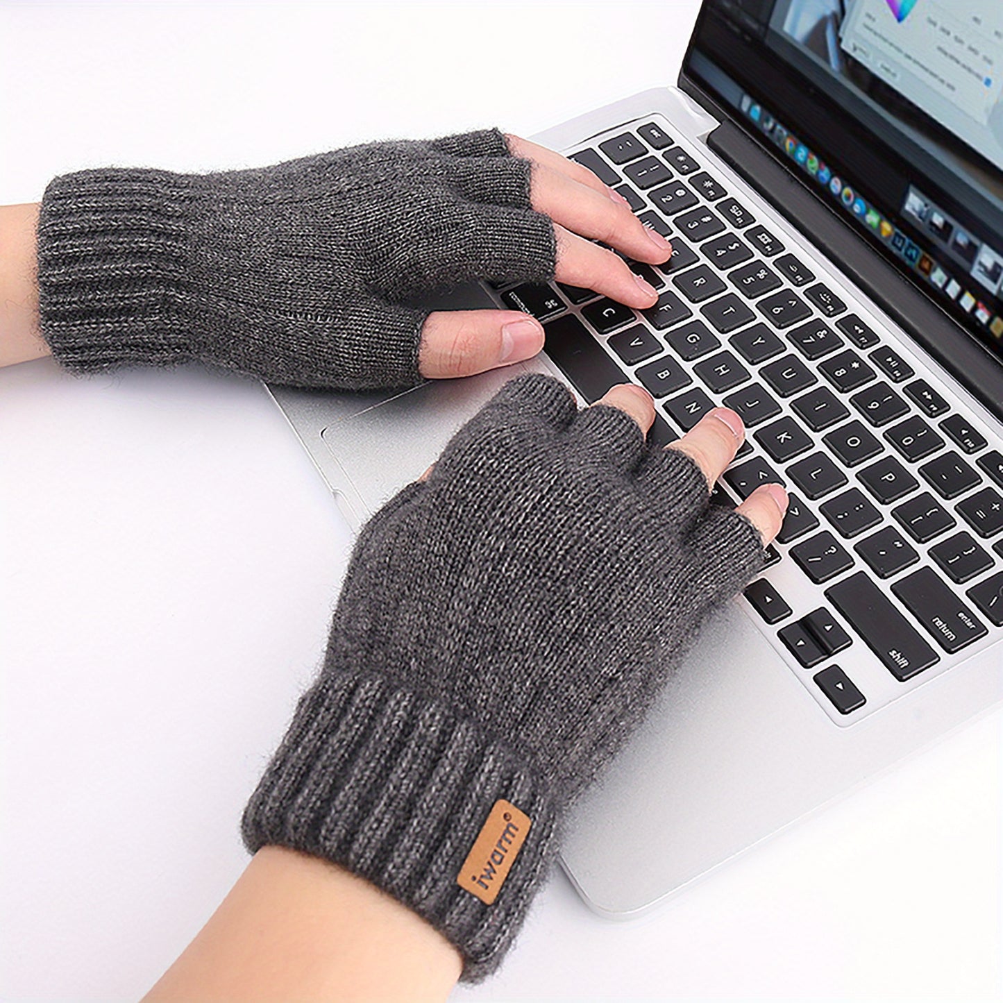 Luxurious Alpaca Wool Half-Finger Gloves - Ultra-Warm & Soft for Cool Weather - Fashionable Design - Premium Blend, Versatile Winter Accessory