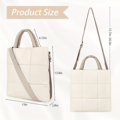 Elegant Tote Bag With Adjustable Shoulder Strap, Simple Design Crossbody Bag For Daily Commute