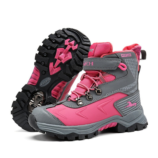 Kids Boys Girs Snow Boots Warm Hiking Boots Winter Climbing Hunting Trekking Boots For Big Kids Little Kid