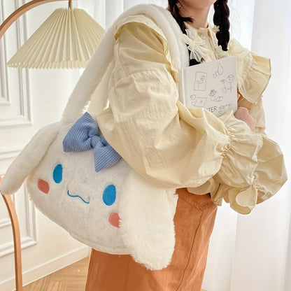 Cinnamoroll Kuromi Plush Bag, Large Capacity Cartoon Anime Shoulder Bag, Mymelody Faux Fur Handbag