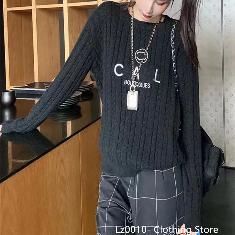 Advanced version Women's Sweaters France trendy Clothing C letter Graphic 31 Embroidery Fashion Round neck Coach channel hoodie Luxury brands Sweater tops tees