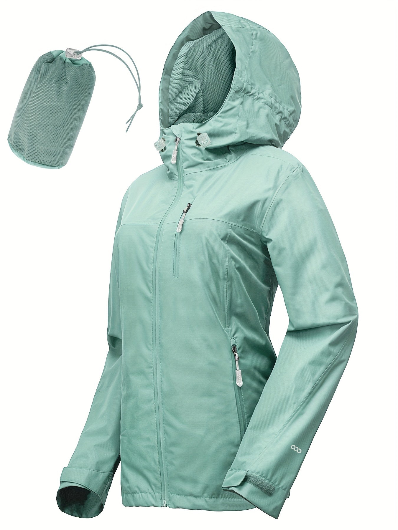 33,000ft Women's Packable & Lightweight Rain Jacket - Waterproof, Ideal for Outdoor Adventures, Adjustable Hood, Windproof with Inner Pocket