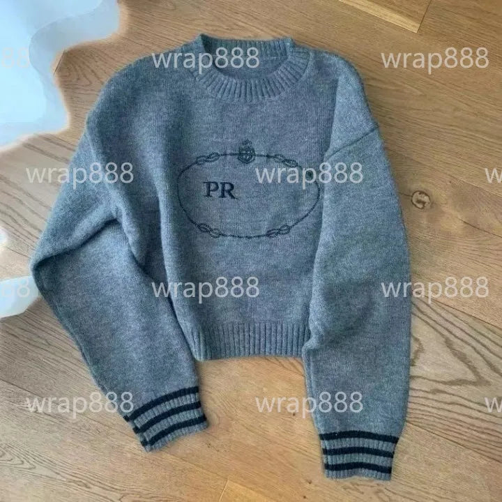 Fashion Designer Women's Sweater  Winter P Knitted Woolen Sweater Women's Versatile Casual Cardigan Personalized Party Clothing Warm and Sexy Girls' Clothing