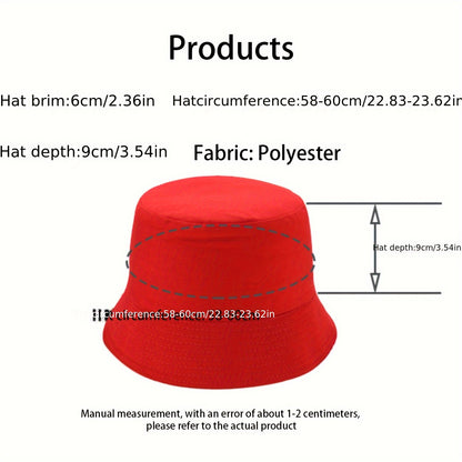 1pc UV Shield Unisex Bucket Hat - Fashionable Solid Hue, Sun-Smart Wide Brim - All-Season Protection for Outdoor Adventures, Ideal for Summer, Spring, Fall Beach Travel