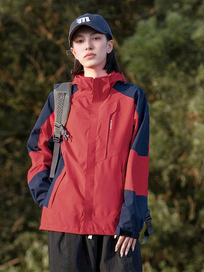 Color Block Outdoor Punch Jacket For Spring And Autumn, Women's Thin Windproof And Waterproof Coat Windbreaker, Women's Outdoor Clothing