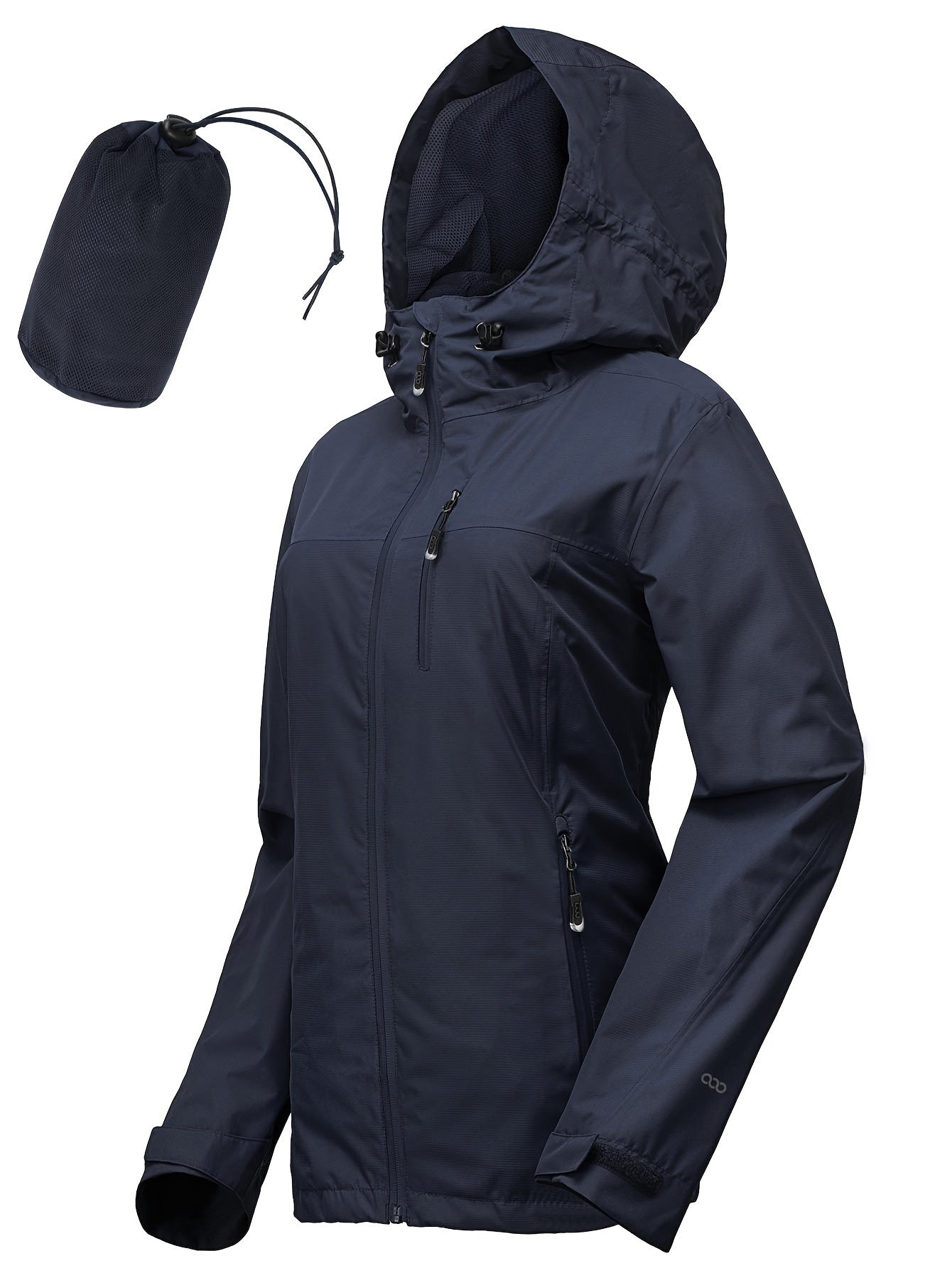 33,000ft Women's Packable & Lightweight Rain Jacket - Waterproof, Ideal for Outdoor Adventures, Adjustable Hood, Windproof with Inner Pocket