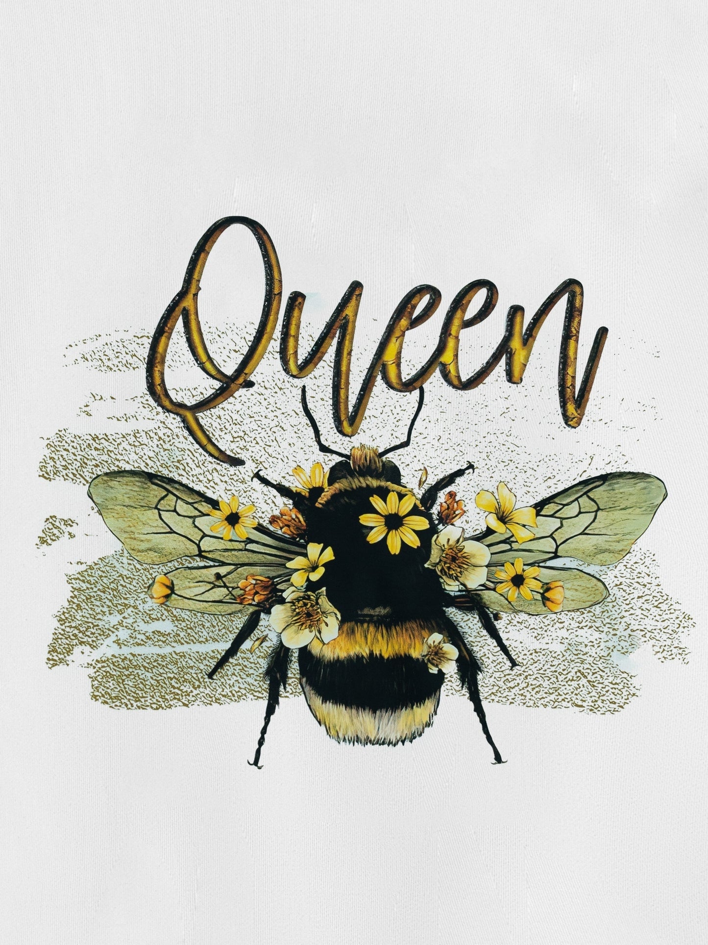 Queen Bee Print Womens Pullover Sweatshirt - Cozy Fleece, Long Sleeve, Crew Neck, Perfect for Fall & Winter - Stylish Casual Wear