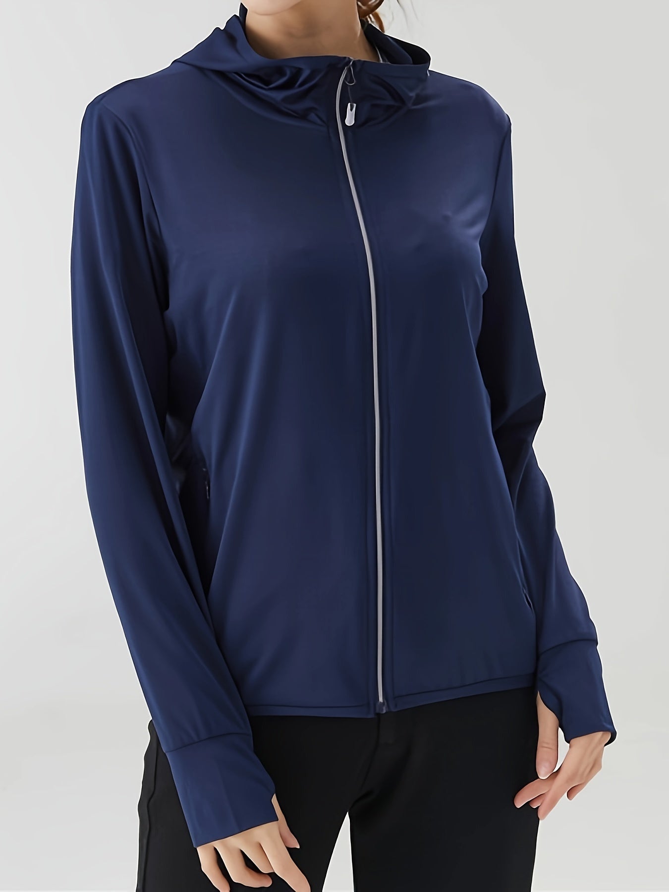 Ultralight Womens Hooded Jacket - Breathable, Quick-Drying, Slightly Stretchy Polyester Top for Outdoor Enthusiasts - Perfect for Beach, Travel, Fishing, and More!