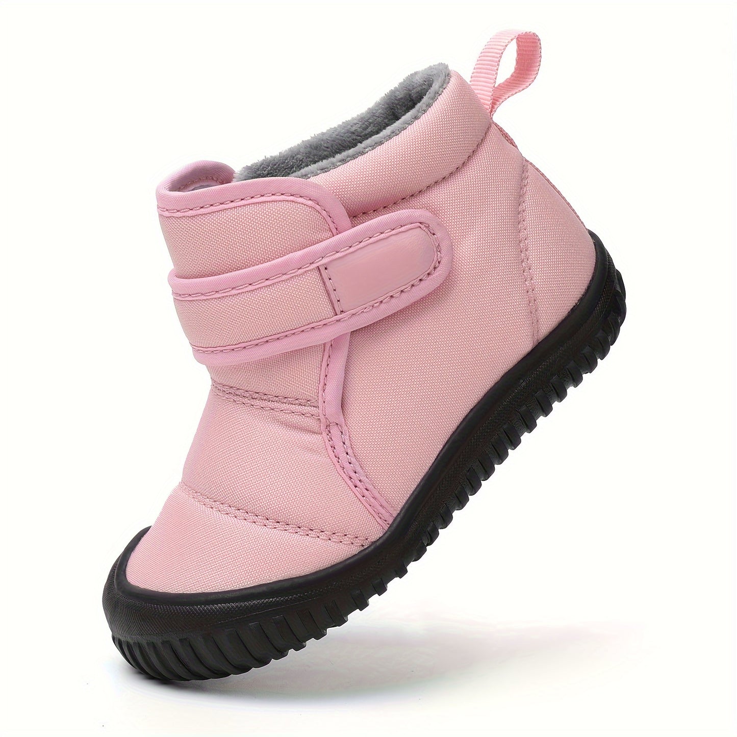 Kids' Cozy Fleece-Lined Snow Boots - Non-Slip, Warm Outdoor Shoes for Boys & Girls, Perfect for Hiking & Training