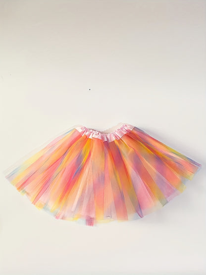 Girls Tulle Tutu Skirt With Rainbow Wings & Unicon Headband Princess Dress Up Costume For Halloween Party Kids Clothes