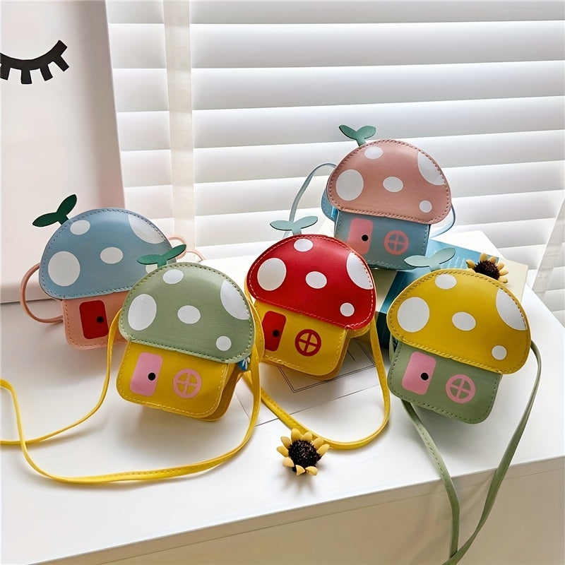 Cute Mushroom Crossbody Bag: Fashionable Accessories for Girls - Perfect Birthday Gift for Kids!