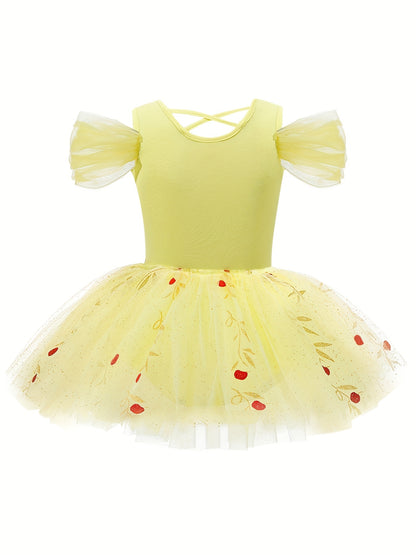 Fabulous Puffy Princess Dress! Perfect For Girls Birthday Gift Party Dress Kids Costume (including Crown Headband)