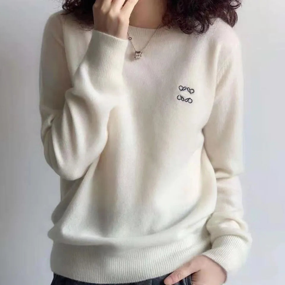 Designer Womens Sweaters Pullover Es Sweater Knit Sweatshirt Crew Neck Long Slevee Cardigan Embroidery Clothing Casual Autumn and Winter Y4rm#