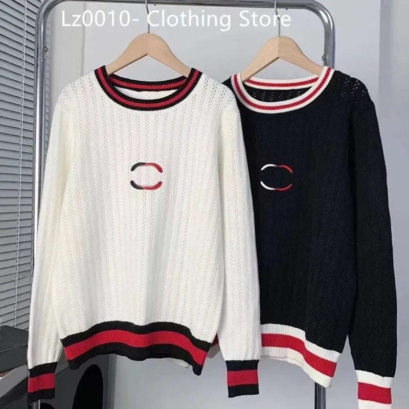 Advanced version Women's Sweaters France trendy Clothing C letter Graphic 31 Embroidery Fashion Round neck Coach channel hoodie Luxury brands Sweater tops tees